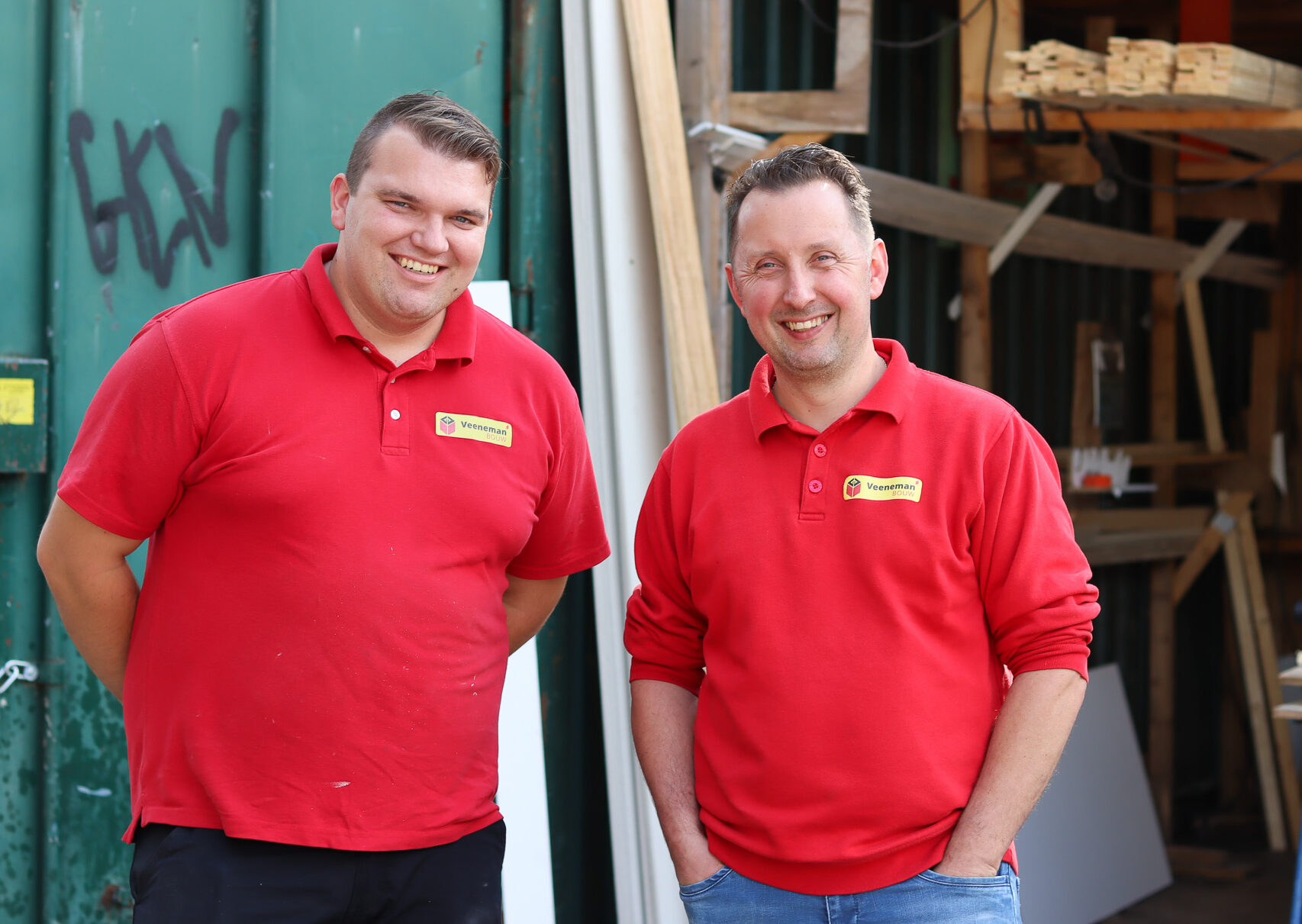 Gezellige collega's bij Veeneman Bouw